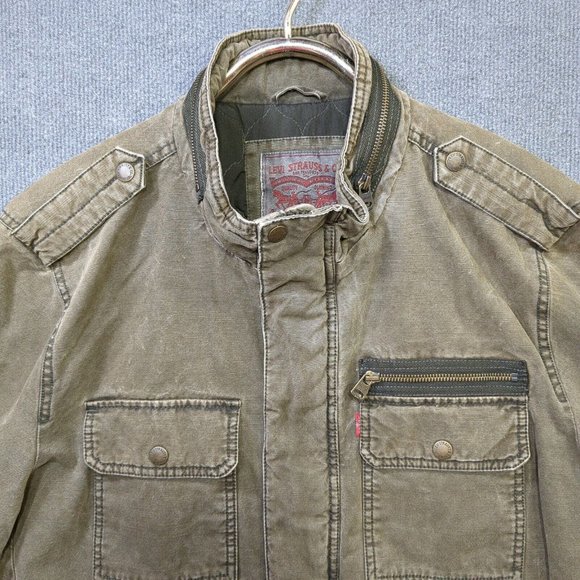 Levis Trucker Field Canvas Jacket Mens Large Quilt Lined Chore Workwear Surplus - Picture 3 of 15